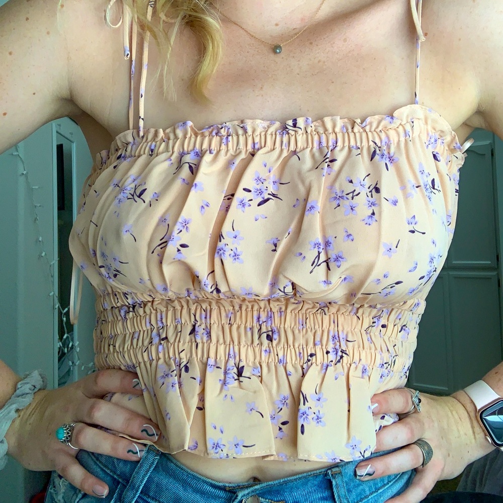 Luca and Grae Tie Strap Cropped Top